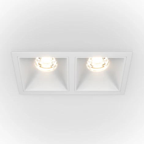 Встраиваемый светильник Alfa LED 3000K 2x10Вт 36° Dim Triac Maytoni Technical DL043-02-10W3K-D-SQ-W (220V)