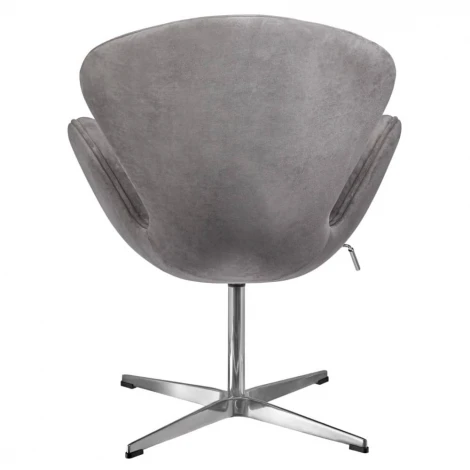 Кресло SWAN STYLE CHAIR серый, искусственная замша FR 0654