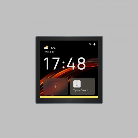 Панель управления умным домом (Wi-Fi / Zigbee / Bluetooth, Tuya / Smart Life), алюминий + закалённое стекло, цвет чёрный Denkirs Control DK7405-BK