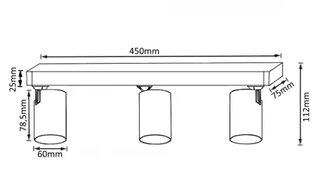 Спот Crystal Lux CLT 017 017CW3 L450 BL (220V)