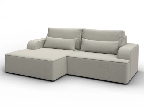 Диван угловой Лига-120 угол левый (ДСП,Брус,Фанера,ЛДС,Рогожка/Бежевый) Лига Диванов 137283L