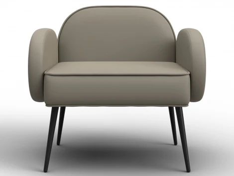 Кресло Лига-086 (Фанера/Металл/Экокожа/Бежевый) Лига Диванов 132432