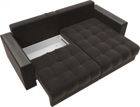 Диван угловой с декором Лига-049 НПБ Лига Диванов (Велюр) арт.128459