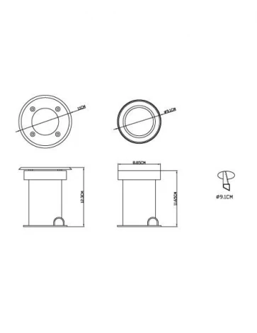 Встраиваемый светильник уличный Globo Style Ii 31100 (220V, IP67)