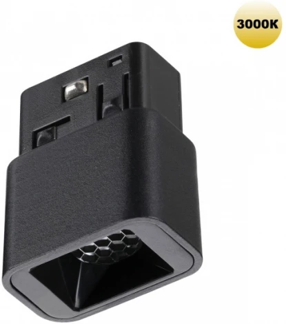Трековый светильник для низковольтного шинопровода Novotech Flum 359513 черный LED 3W 48V 3000K