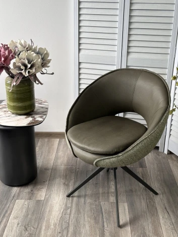 Стул ANABEL 360 град. поворот Зеленый F07-003-01 / MONTECRISTO 8421 / серый каркас, ®DISAUR (арт.621M05765)