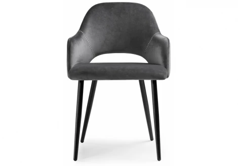 Обеденный стул на металлокаркасе Woodville Konor dark gray 11938