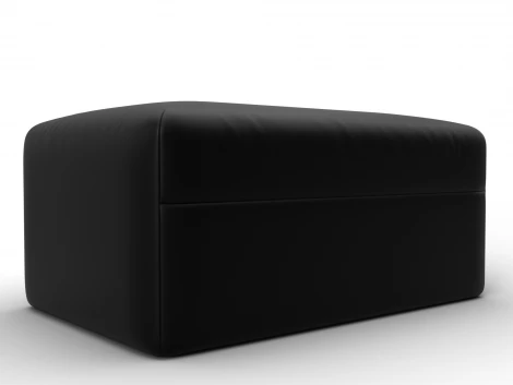 Модуль пуф Лига-060 НПБ (ЛДСП,Брус,Фанера/Пластик/Экокожа/Черный) Лига Диванов 130082