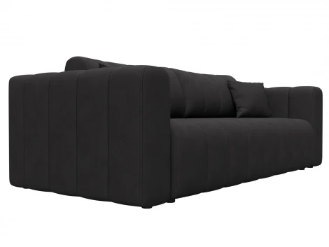 Диван прямой Лига-062 НПБ (ДСП,Фанера,ХДФ/Пластик/Замша/Коричневый) Лига Диванов 130282