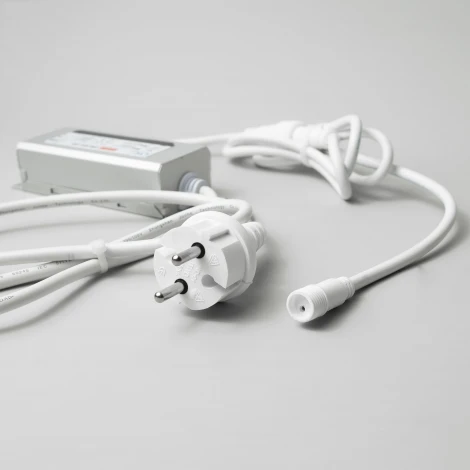 Блок питания электронный 60W для Нитей 24В, до 1000 LED, провод белый каучук, IP65 Laitcom DM-60F-24V-W