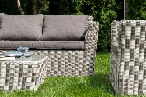 Диван из искусственного ротанга трехместный, цвет бежевый 4SIS Капучино YH-C3130W-3 beige