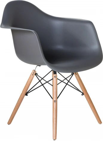 Стул обеденный DAW (ножки светлый бук, цвет сиденья тёмно-серый (GR-04))