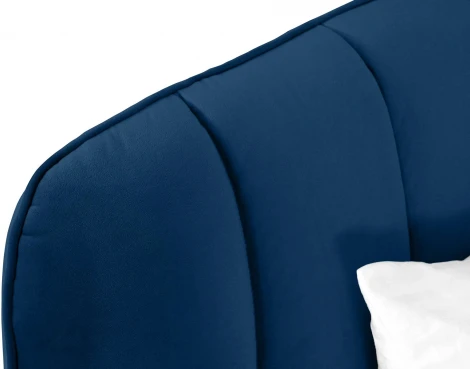 Кровать Amsterdam 1800 ОГОГО (арт.583347), (Велюр/Синий)