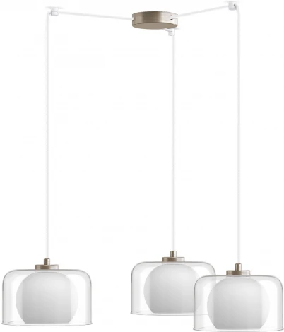 Подвесной светильник 33 ИДЕИ PND.114.03.07.002.NI-S.28.TR-S.02.WH (220V, на проводе)