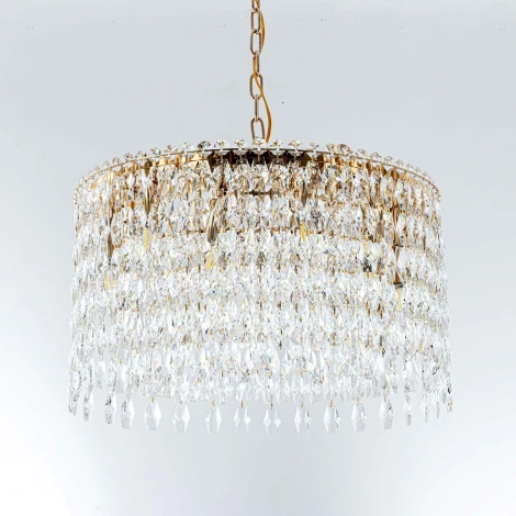 Подвесная люстра хрустальная с пультом Modelux MODELUX ML.7074.12 GD