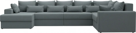 Диван П-образный Майами левый угол (Серый/Рогожка) Лига Диванов арт.122551L