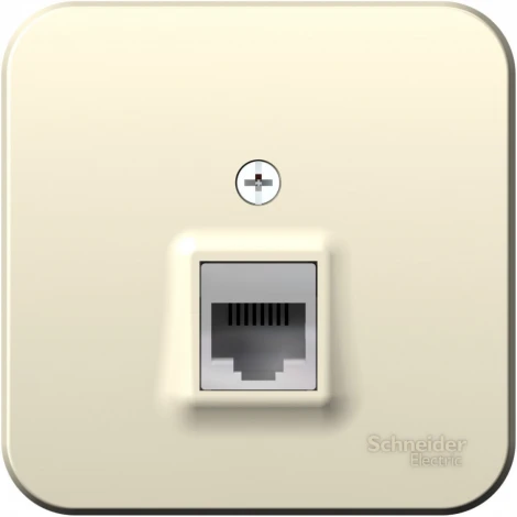 Телефонная розетка накладная RJ-11 (молочный) Systeme Electric Blanca BLNIA011002