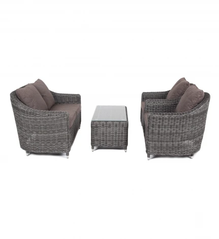 Лаунж-зона из искусственного ротанга, цвет графит 4SIS Кон Панна KPS2C2TJ-4-SET graphite