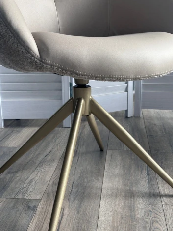 Стул ГУННАР (GUNNAR) 360 град, цвет БЕЖЕВЫЙ VEGA-11 / MIAMI-160, ткань / ШАМПАНЬ каркас, ®DISAUR M-City 64848