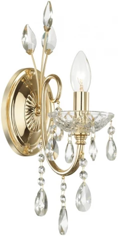 Бра Odeon Light Versia 4977/1W (220V, хрусталь, подвески, подсвечник, свеча)