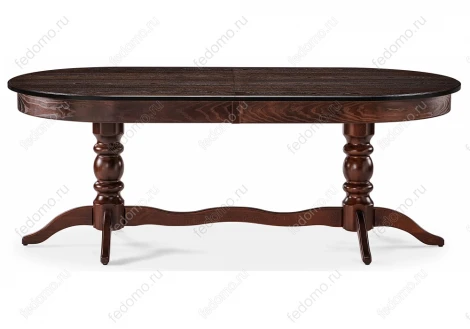 Стол Woodville Дейвер 200(260)х100 орех темный 483913