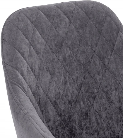 Стул с подлокотниками Leset Слим, каркас Белый, велюр Графит (Фанера/Велюр) Leset арт.2500000185892