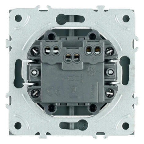 Выключатель двухклавишный (антрацит, soft touch) Stekker Эмили 49918