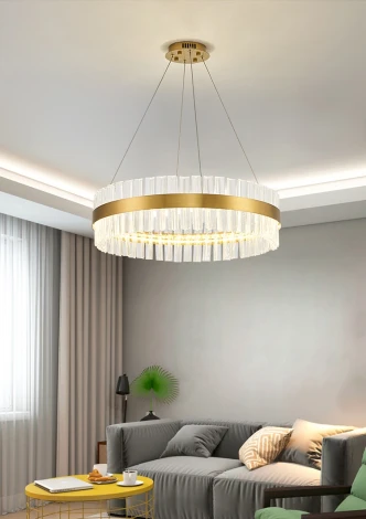 Подвесная люстра светодиодная нимб с пультом ДУ 100W, золото, LED Natali Kovaltseva INNOVATION STYLE 83150
