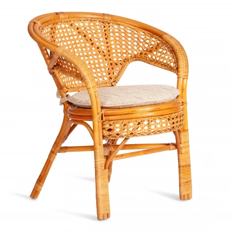 Комплект Tetchair "PELANGI" 02/15 ( стол со стеклом + 4 кресла ) [с подушками]