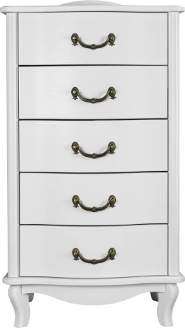 Комод Джульетта узкий 5 ящ., молочный дуб Л Mebelik арт.008547
