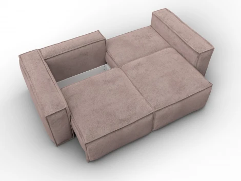 Диван прямой Лига-081 НПБ (ДСП/Пластик/Велюр/Бежевый) Лига Диванов 134135