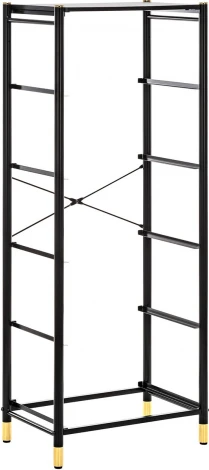 Комод Leset Нирита/Хайди, 5 ящиков, Черный (Сталь,Экокожа/Черный) арт.2500000209680