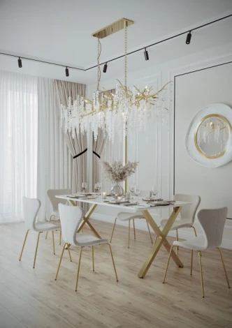 Керамический стол Селена 180 (Селена 3 180х90х77 белый мрамор / золото) Notta арт.572190