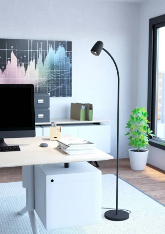 Изогнутый торшер с ножным выключателем Eglo Carlo 902172