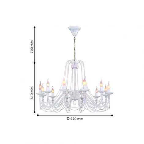 Подвесная люстра F-Promo Chateau 2164-12P (220V, на цепи, подсвечник, свеча)