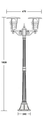 Наземный фонарь Oasis Light TOKIO 2 68908A Bl (220V, фонарь, IP44)