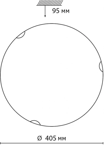 Настенно-потолочный светильник Sonex Ammonite 7602/DL SNOK SN стекло/белое/золото LED 48Вт 4000K D405 IP20 (220V, круглые)