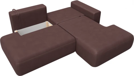 Диван угловой Лига-036 НПБ Модерн правый угол Лига Диванов (Замша) арт.127779