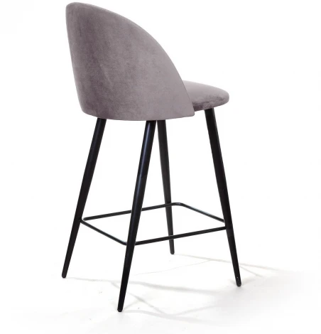 Стул полубарный Top Concept Thomas, бархат светло-серый 26