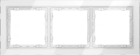 Рамка на 3 поста (белый, стекло) Voltum S70 VLS110301