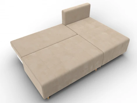 Диван угловой Лига-102 угол универсальный (ДСП,Брус,Фанера,Велюр/Бежевый) Лига Диванов 134789