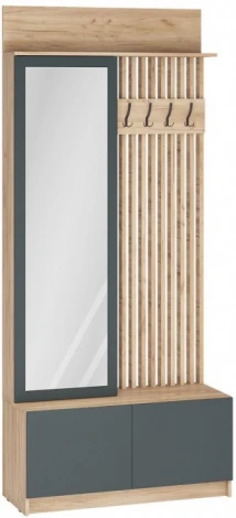 Модульная прихожая Молд комплектация 2 (Молд комплектация 2 дуб крафт золотой / серый графит) Woodville арт.581940