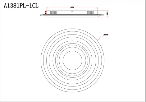 Потолочный светильник круглый Arte Lamp Multi-bead A1381PL-1CL (LED, 220V, пульт управления, управление смартфоном, умный дом - Алиса, Tuya Smart, круглые)
