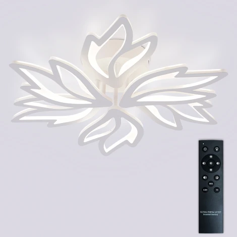 Потолочная люстра светодиодная с пультом ДУ 120W, белый, LED Natali Kovaltseva Rif LED LAMPS 81118/5C (регулировка яркости, 220V)