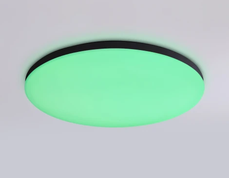 Потолочный светильник RGB круглый светодиодный с пультом и управлением смартфоном Ambrella ORBITAL FZ2004 (220V, умный дом - Алиса, Tuya Smart, Алекса, Smart Home, круглые, IP54)