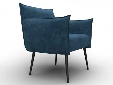Кресло Лига-083 (Фанера/Металл/Велюр/Синий) Лига Диванов 132325