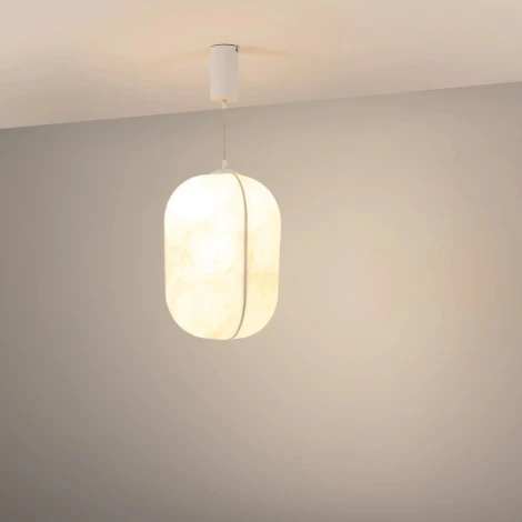 Подвесной светильник SP-SETA-HANG-L410х300-7W Warm2700 (WH, 320 deg, 230V) (Arlight, IP20, Натуральный шелк) 056883