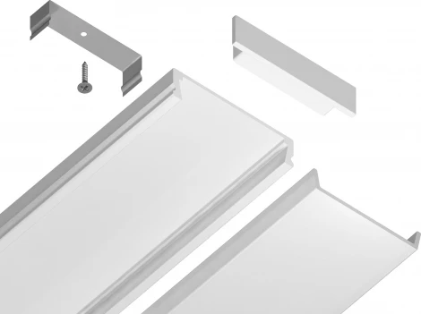 Алюминиевый профиль накладной для светодиодной ленты до 20мм Ambrella Illumination GP1800WH