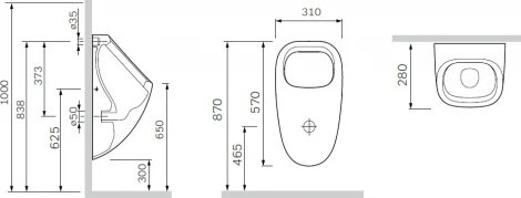 Писсуар Am.Pm Spirit V2.0 C707005WP
