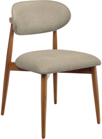 Стул Bradexhome Lucas 3 латте букле с ножками цвета орех